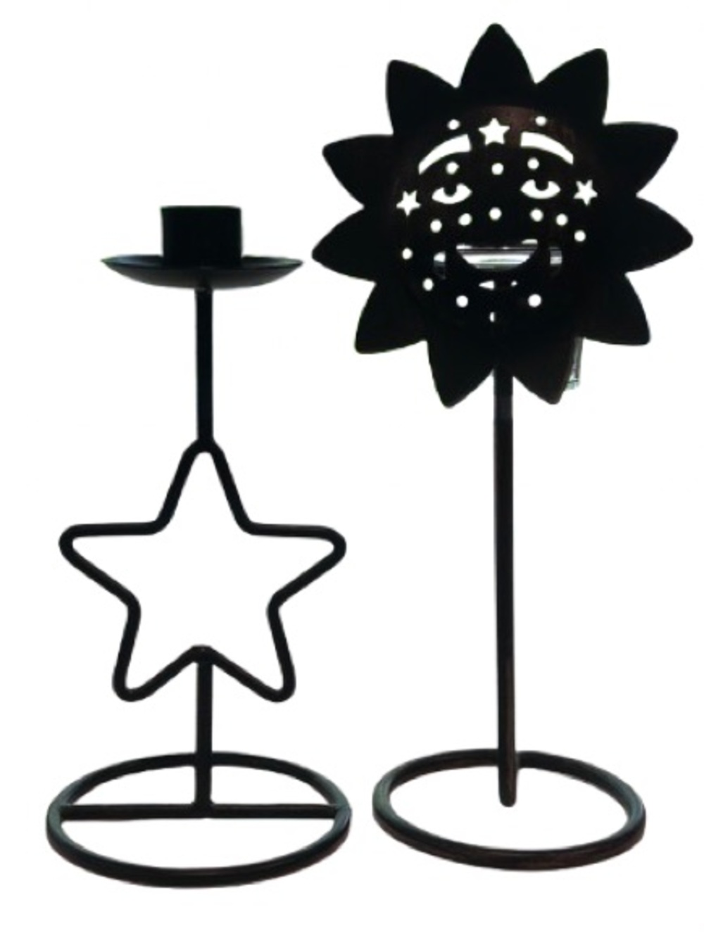 90s Style Celestial Candle Holders Sun Stars Whimsigoth Fairycore Shelf Decor